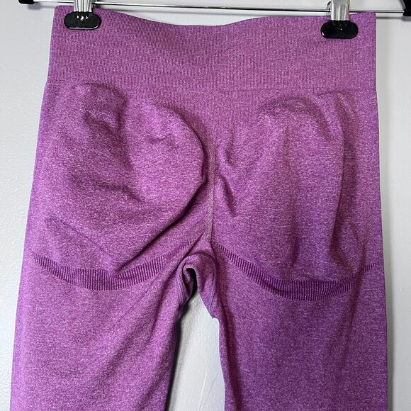 ✨2pc Scrunch Butt Seamless Leggings Lot L Blue Purple High Waist Yoga Workout - Picture 9 of 11